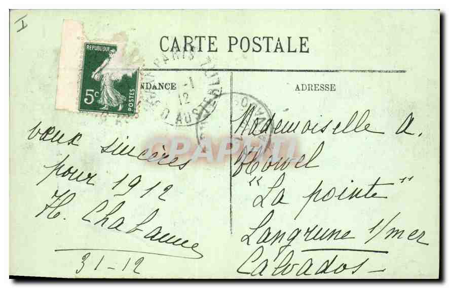CPA Paris La Sorbonne — Rückseite