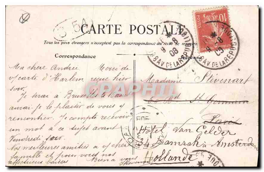 CPA Paris Eglise de la Sorbonne et Monument Auguste Comte — Rückseite