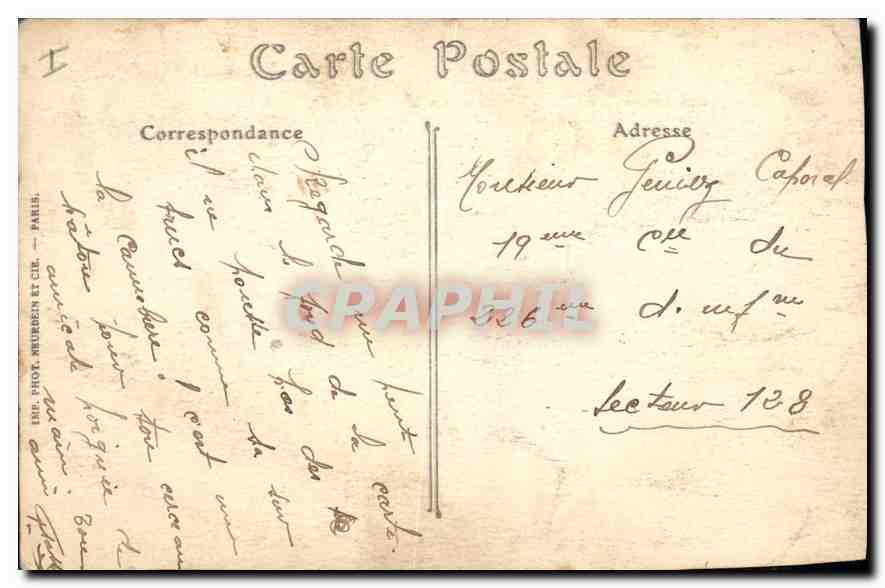CPA Paris La Place de Breteuil et le Monument de Pasteur Tour Eiffel — Rückseite