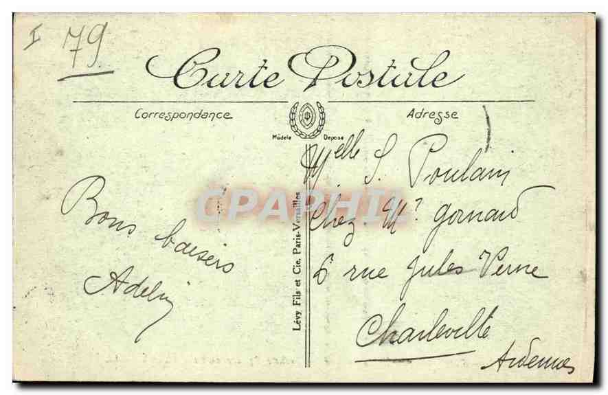 CPA Paris Place et Eglise de la Trinite — Rückseite
