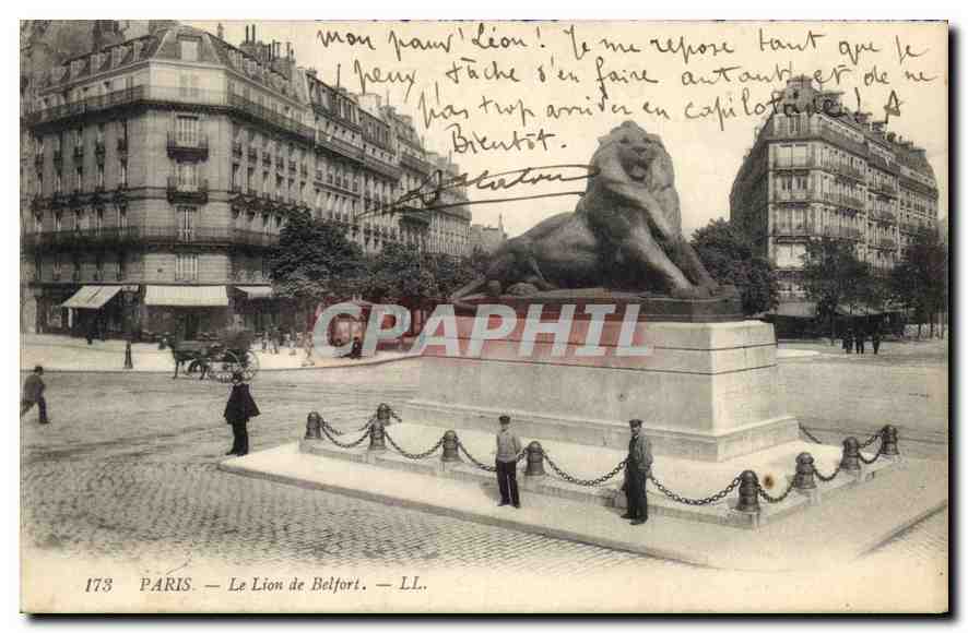CPA Paris Le Lion de Belfort