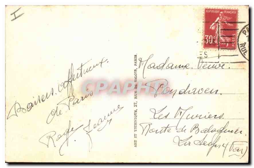 CPA Paris La Madeleine — Rückseite
