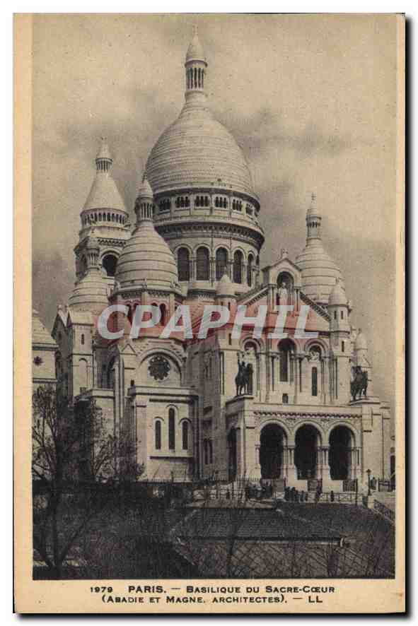 CPA Paris Basilique du Sacre Coeur (Abadie et Magne architectes)