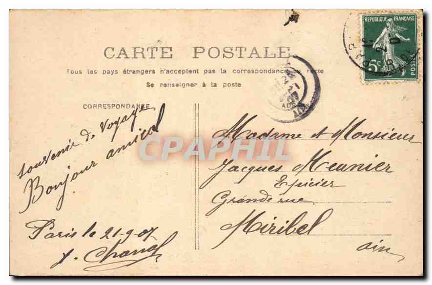 CPA Paris Le Grand Palais — Verso