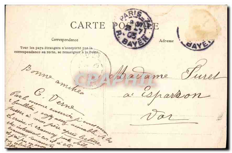CPA Paris La Chapelle Commemorative du Bazar de la Charite — Verso