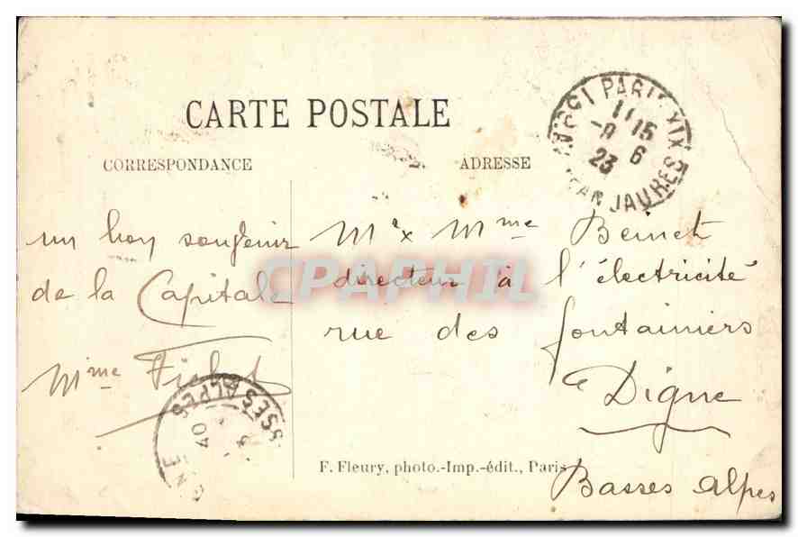 CPA Paris Montmartre La Basilique du Sacre Coeur Terminee — Verso
