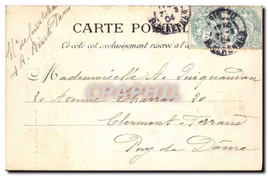 CPA Paris St Nicolas des Champs Rue Saint Marlin — Rückseite