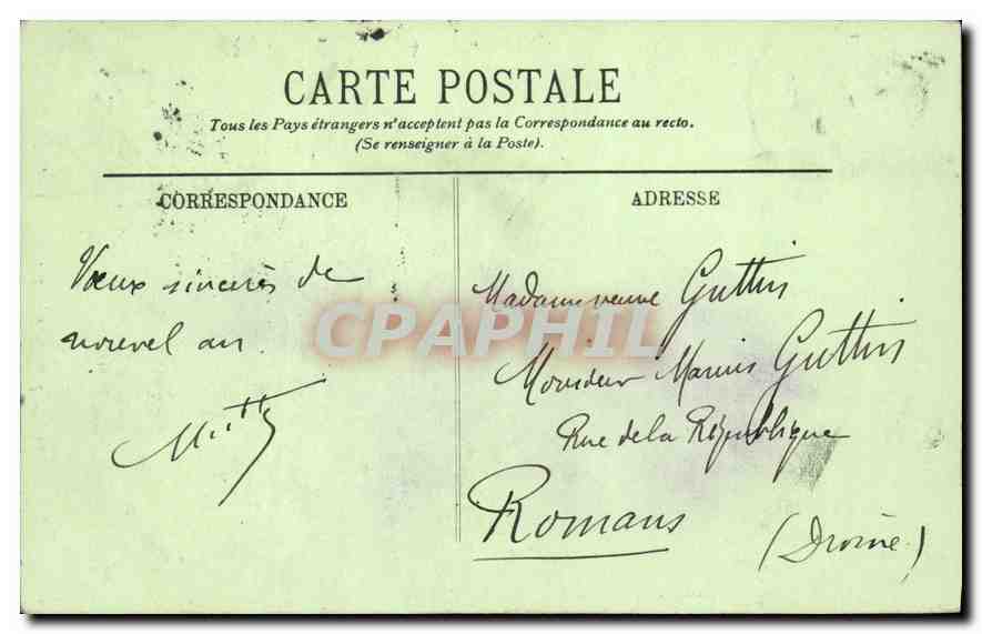 CPA Paris L'Eglise de la Trinite — Verso