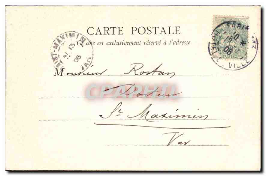 CPA Paris Bois de Boulogne cascade et Grotte — Rückseite