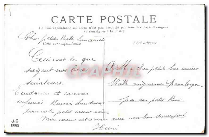 CPA Paris Le Jardin du Luxembourg — Rückseite