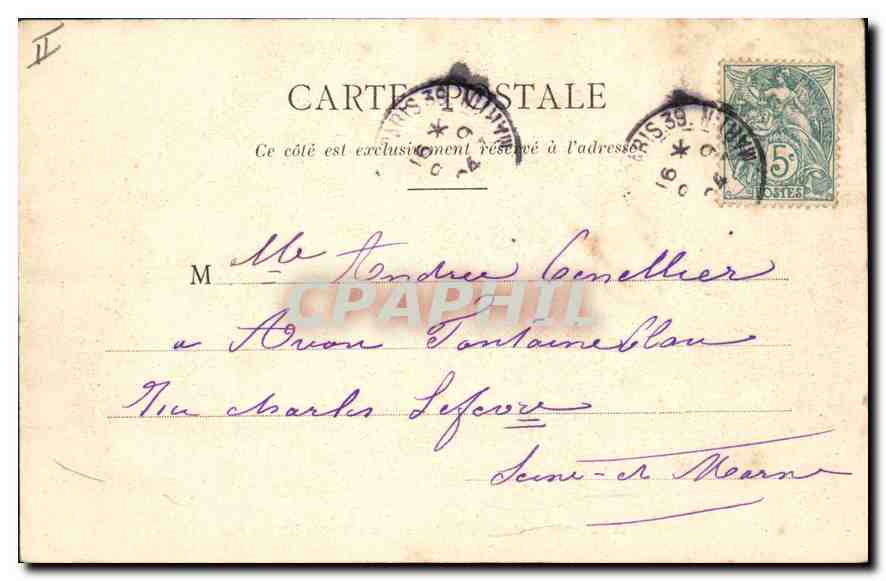 CPA Paris Le Grand Palais aux Champs Elysees — Rückseite