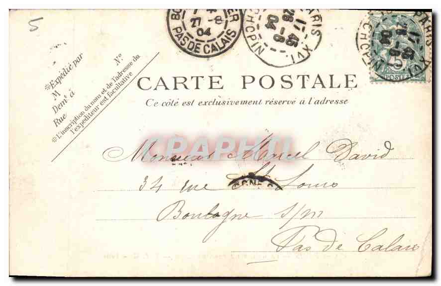 CPA Paris La Grille du parc Monceau — Rückseite