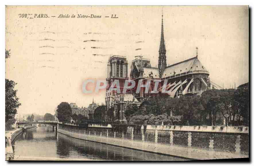 CPA Paris Abside de Notre Dame