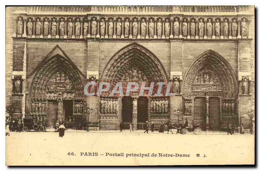 CPA Paris Portait principal de Notre Dame