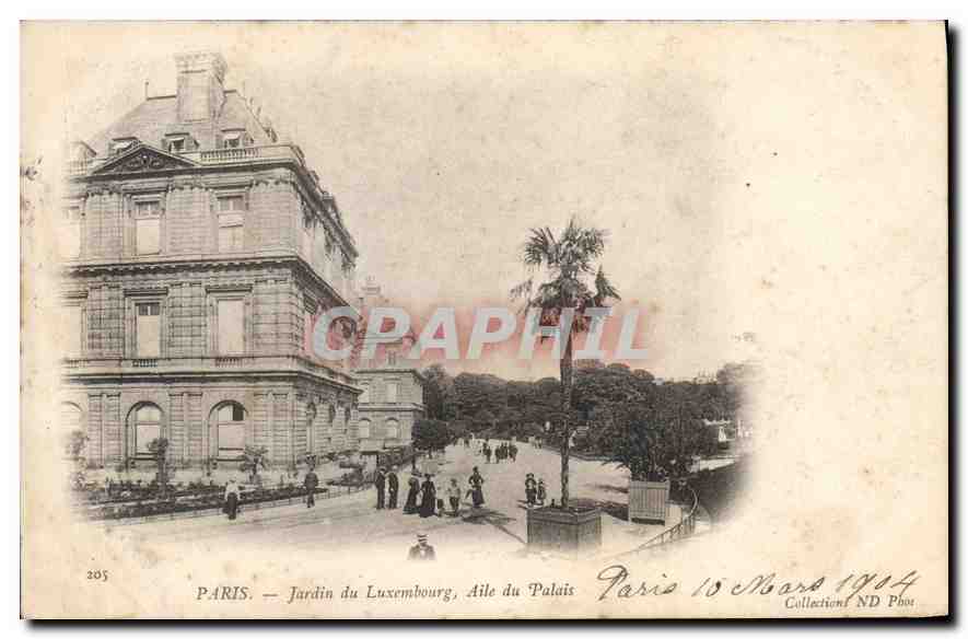 CPA Paris Jardin du Luxembourg Aile du Palais