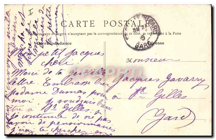 CPA Paris L'Obelisque — Rückseite