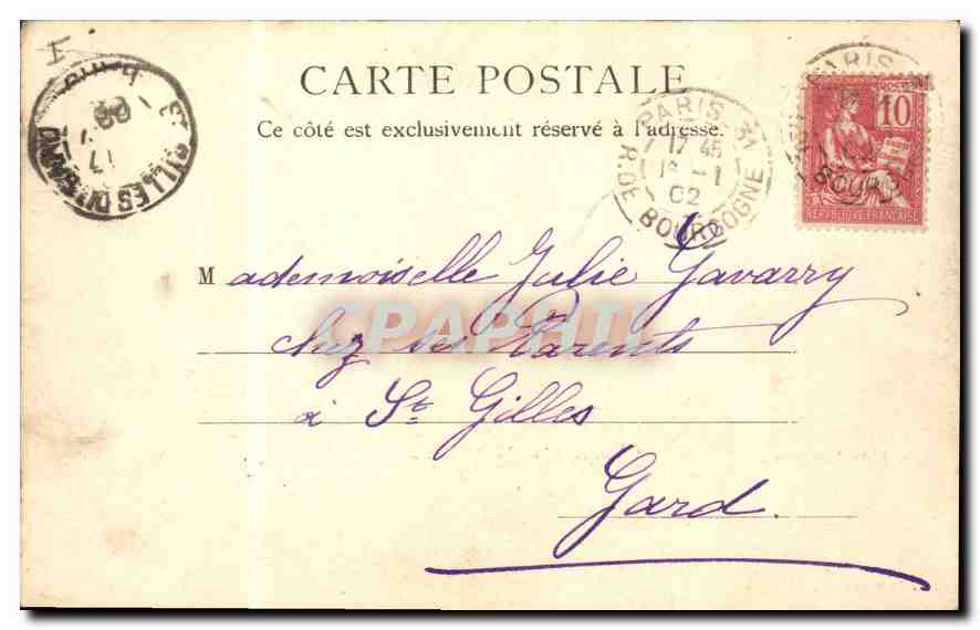 CPA Paris Palais de Luxembourg — Rückseite