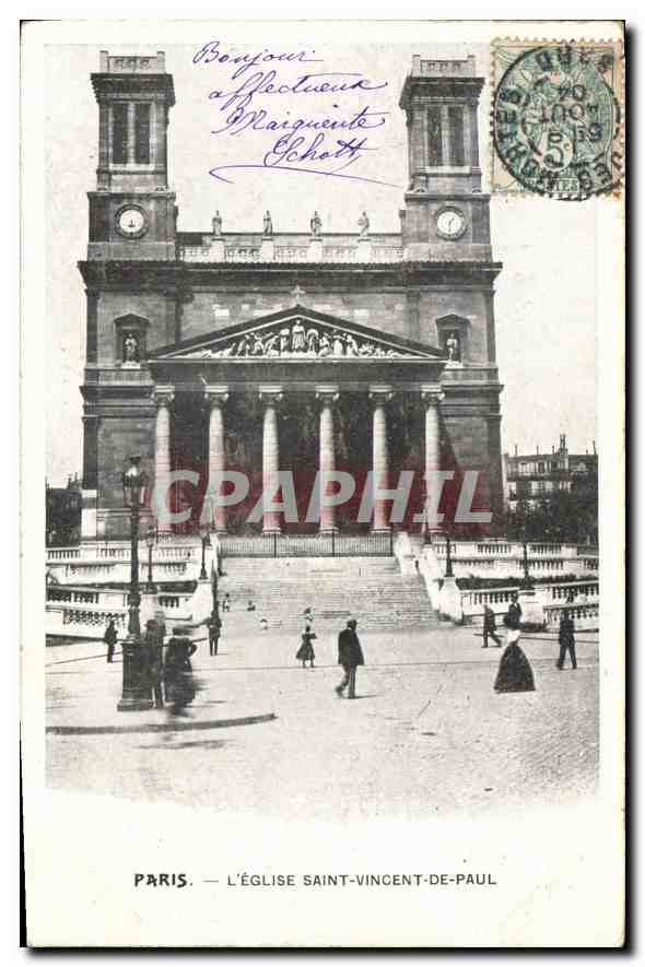 CPA Paris L'Eglise Saint Vincent de Paul