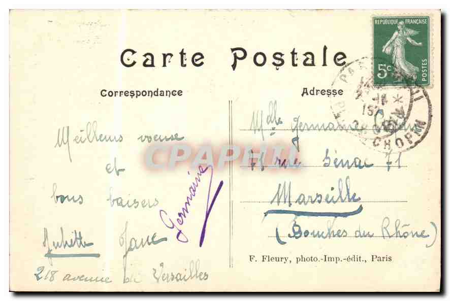 CPA Paris Notre Dame — Verso