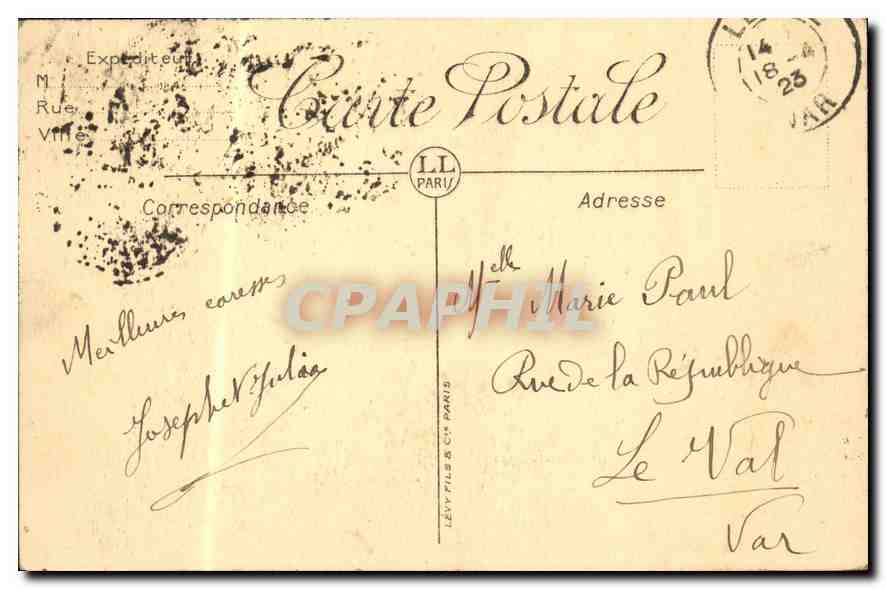 CPA Paris La Cite — Rückseite