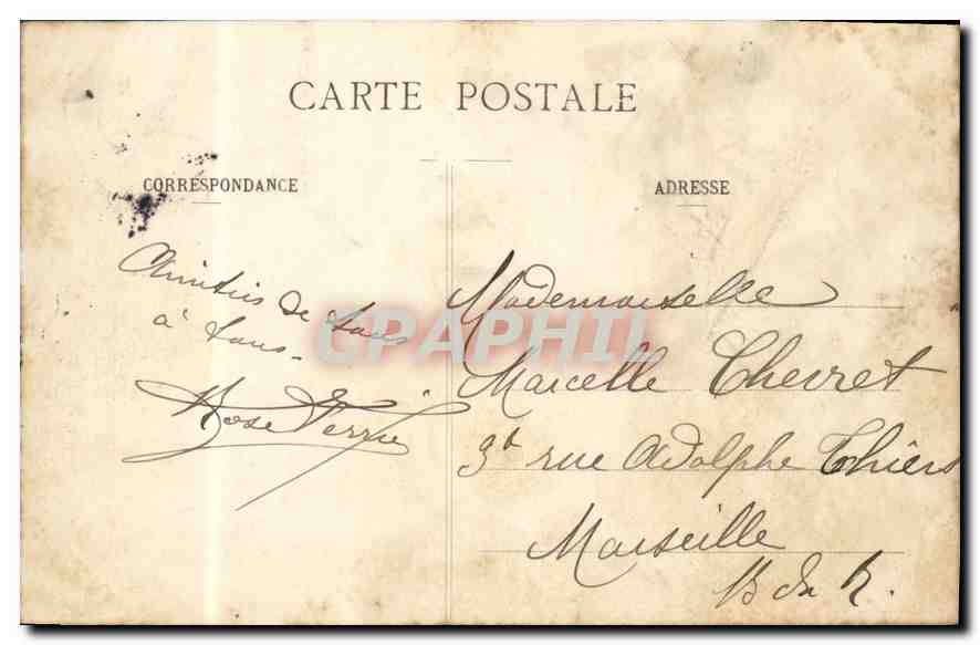 CPA Paris Le Parc Monceau les Ruines — Rückseite