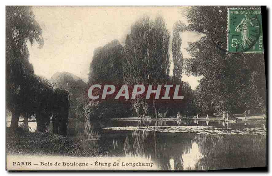 CPA Paris Bois de Boulogne Etang de Longchamp