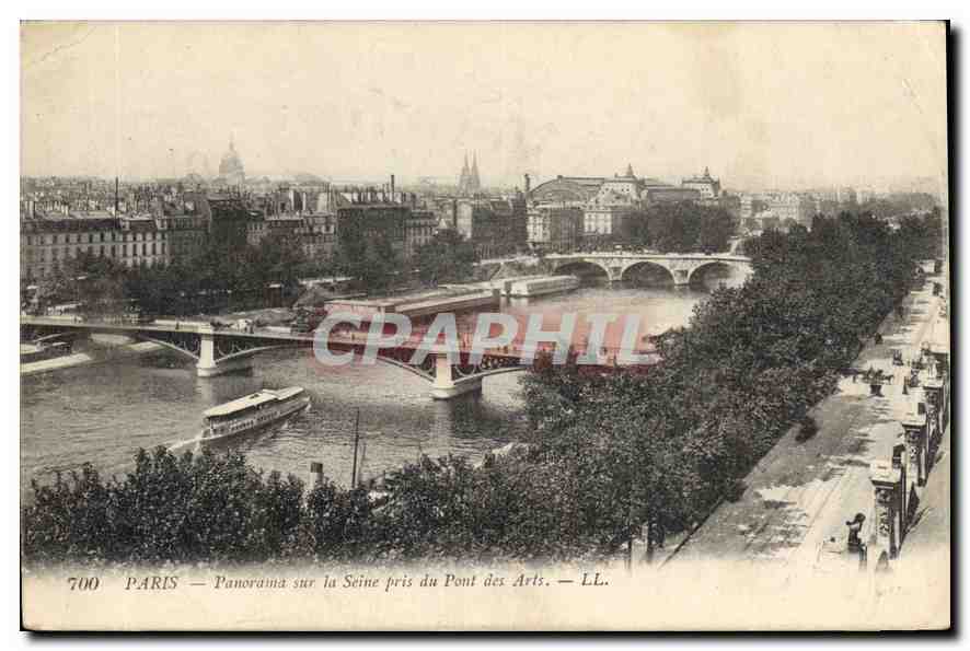 CPA Paris Panorama sur la Seine pris du Pont des Arts