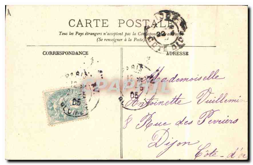 CPA Paris La Tour Saint Jacques — Rückseite