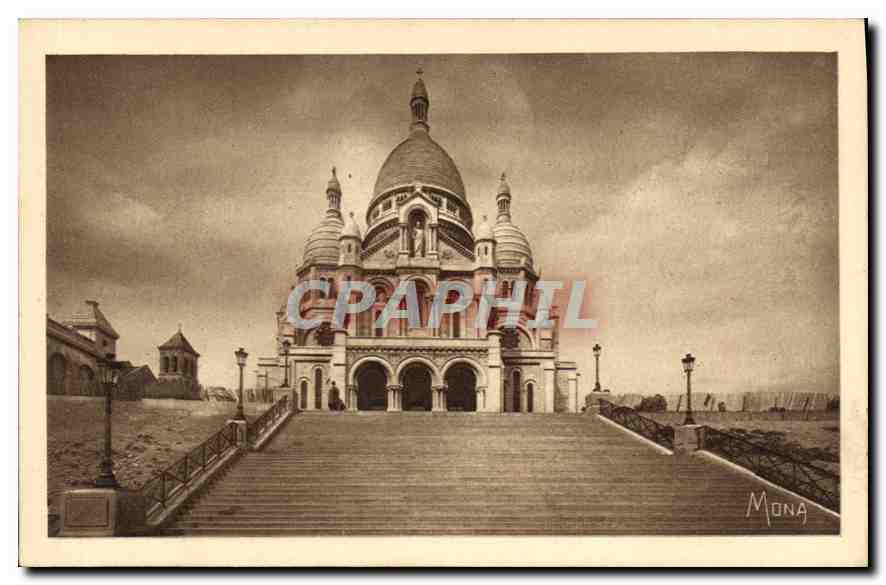 CPA Paris La Basilique du Sacre Coeur a Montmartre