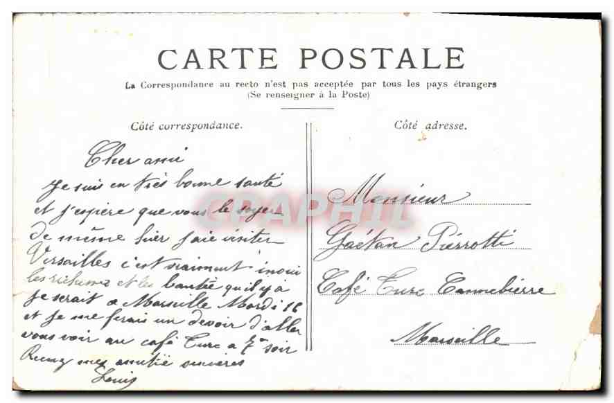 CPA Paris Cour du Carrousel — Rückseite