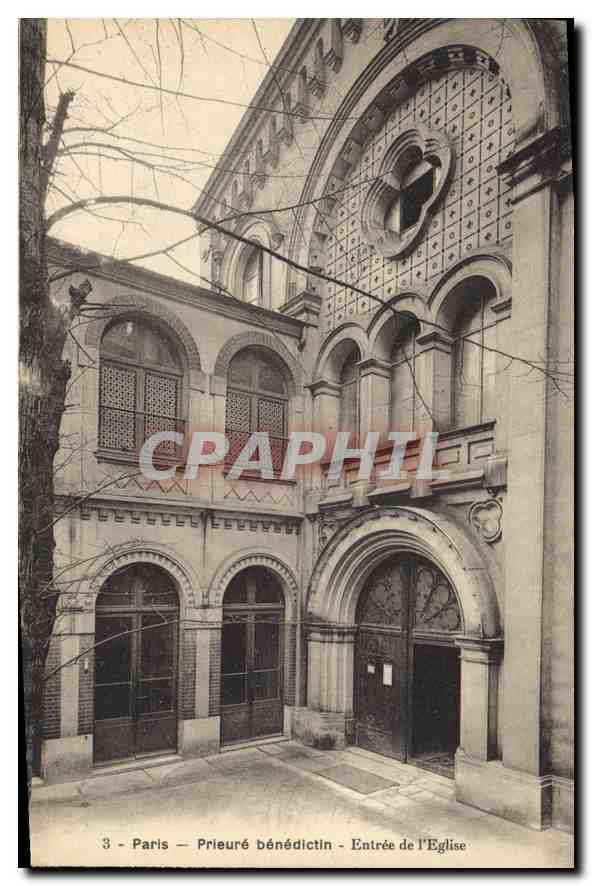 CPA Paris Prieure Benedictin Entree de l'Eglise