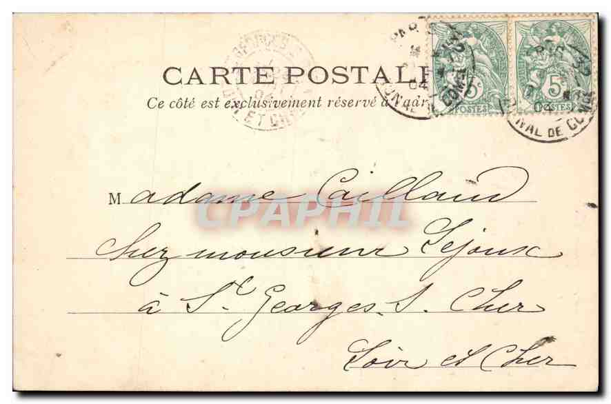 CPA Paris Fontaine Saint Michel — Rückseite