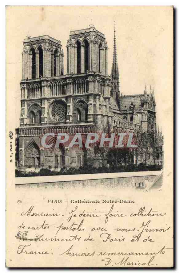 CPA Paris Cathedrale Notre Dame