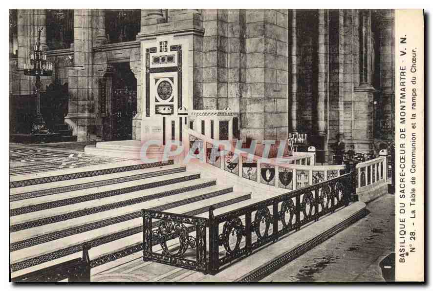 CPA Basilique du Sacre Coeur de Montmartre La Table de Communion et la rampe du Choeur