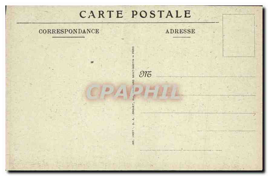 CPA Basilique du Sacre Couer Montmartre Un Ange du Clocher par Dampl — Verso
