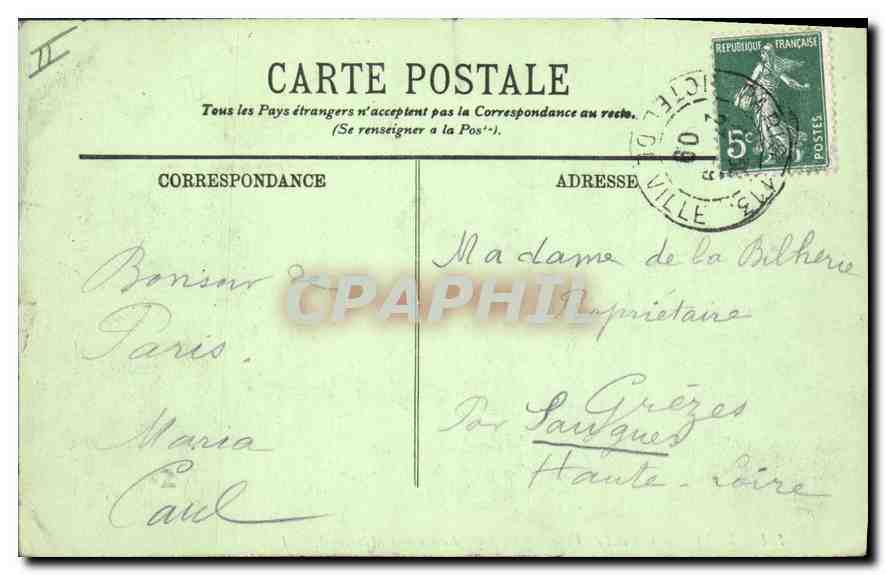 PARIS — Das Rathaus — Der Ratssaal — LL. — n°121 — Rückseite
