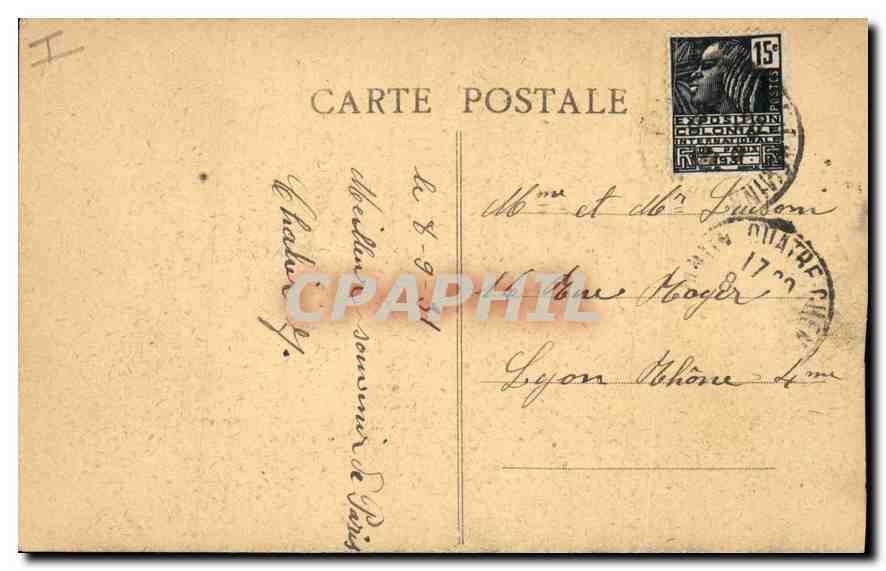 CPA Paris La Madelenie — Verso