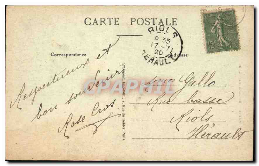 CPA Paris Notre Dame — Verso