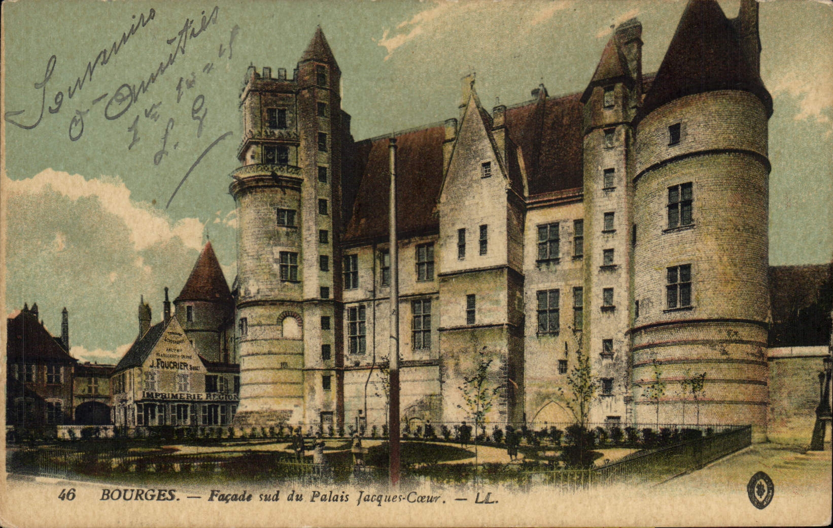 CPA Bourges Facade sud du Palais Jacques Coeur
