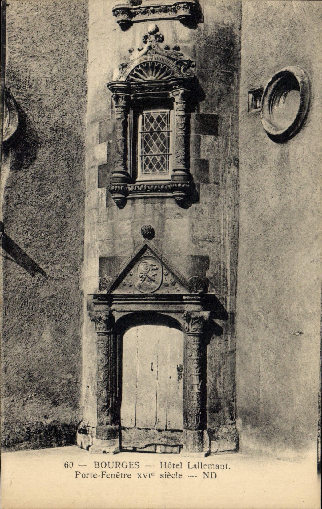 CPA Bourges Hotel Lallemant Porte fenetre