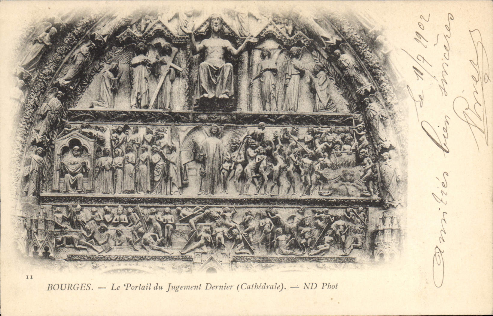 CPA Bourges Le Portail du Jugement Dernier (Cathedrale)