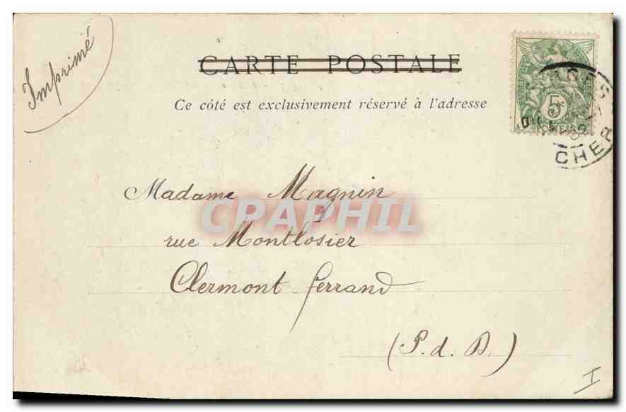 CPA Bourges L'Eglise Notre Dame — Rückseite