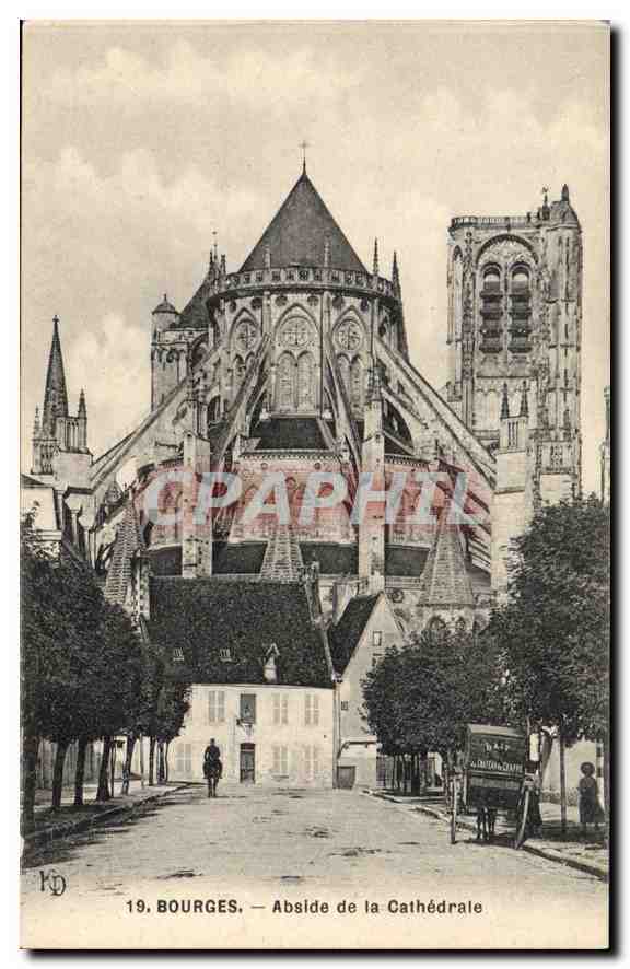 CPA Bourges Abside de la Cathedrale
