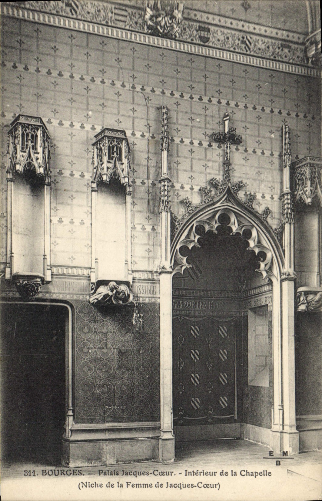 Bourges — Palais Jacques-Cœur. Intérieur de la Chapelle (Niche de la Femme de Jacques-Cœur)