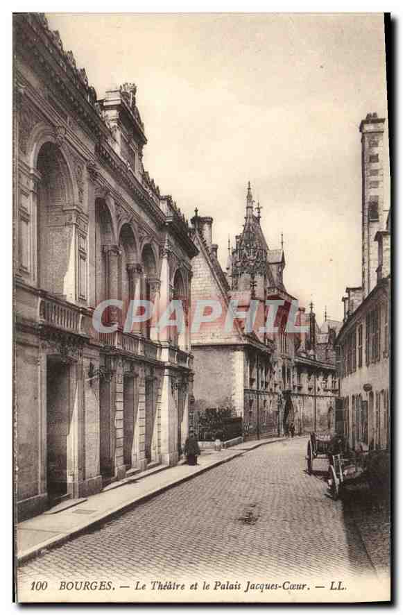CPA Bourges Le Theatre et le Palais Jacques Coeur