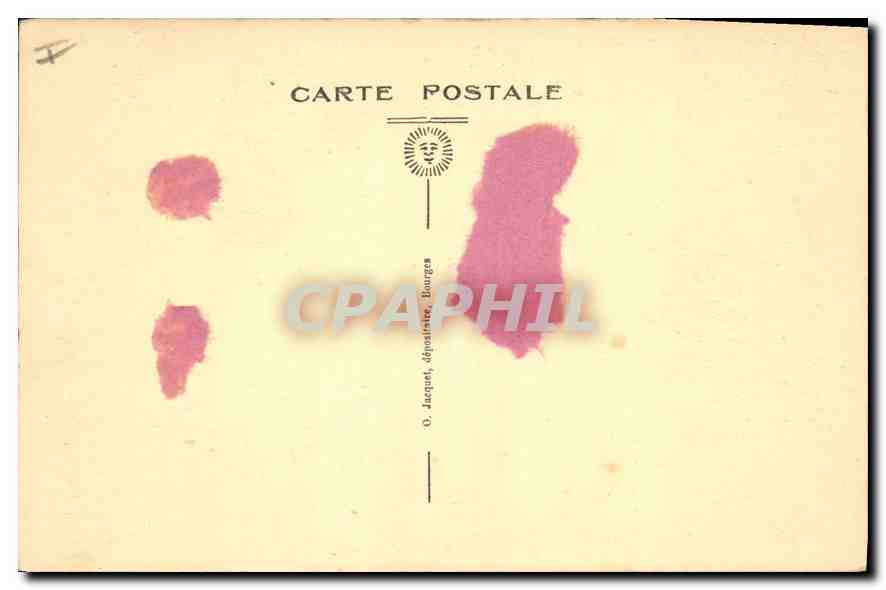 Bourges — Allgemeine Ansicht — O. Jacquet, Händler, Bourges — Rückseite