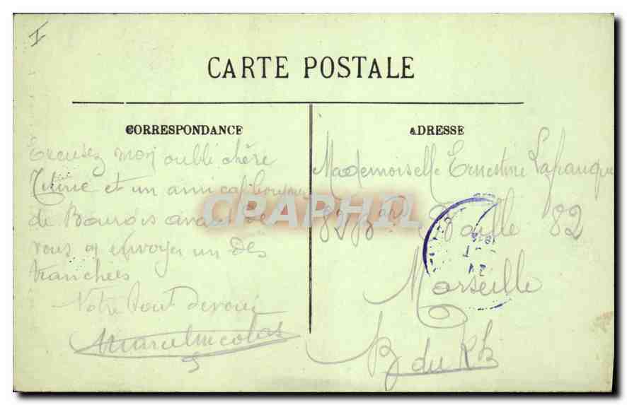 CPA Bourges La Cathedrale La Grande Nef — Rückseite