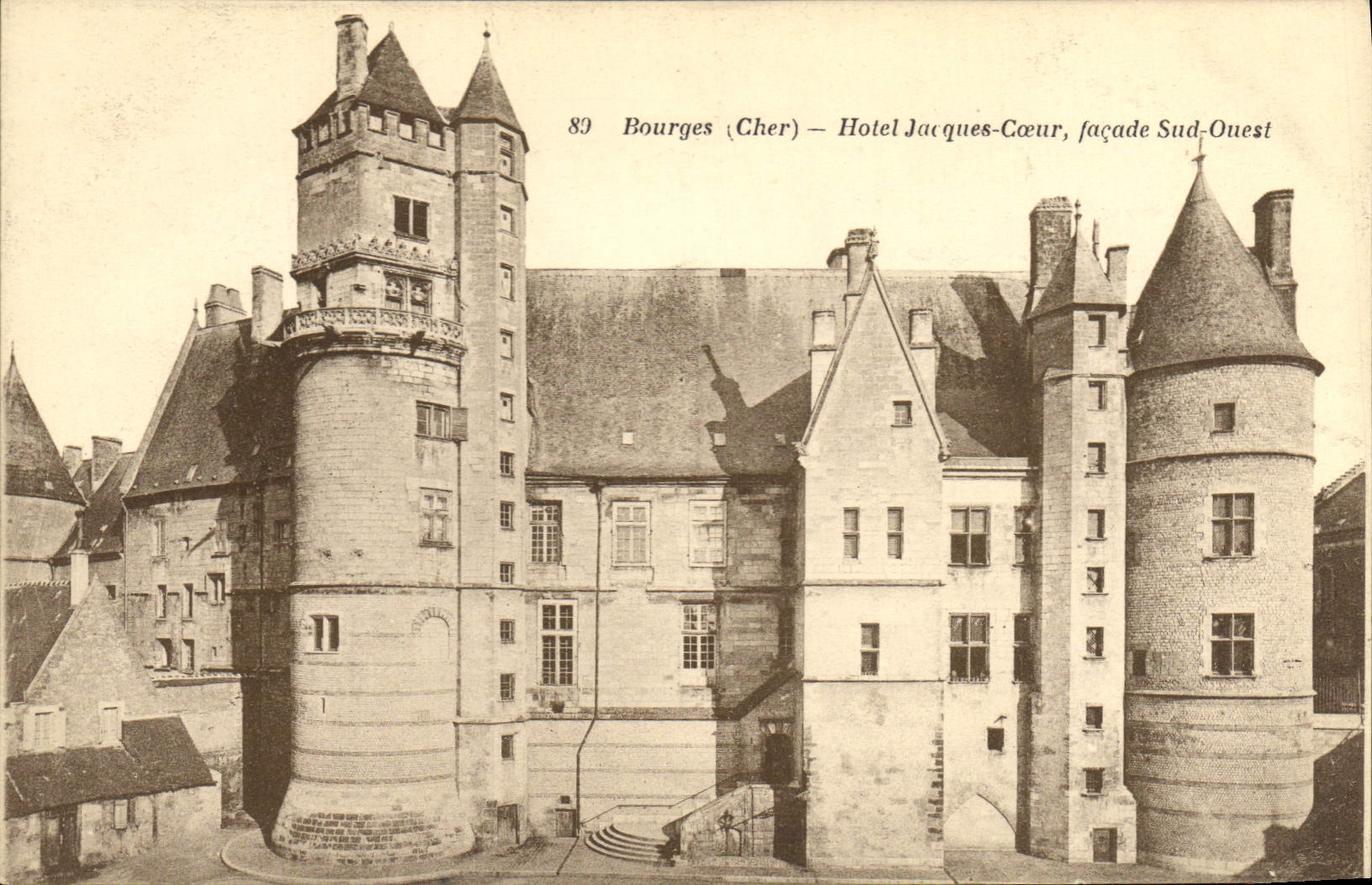 CPA Bourges (Cher) Hotel Jacques Coeur facade Sud Ouest