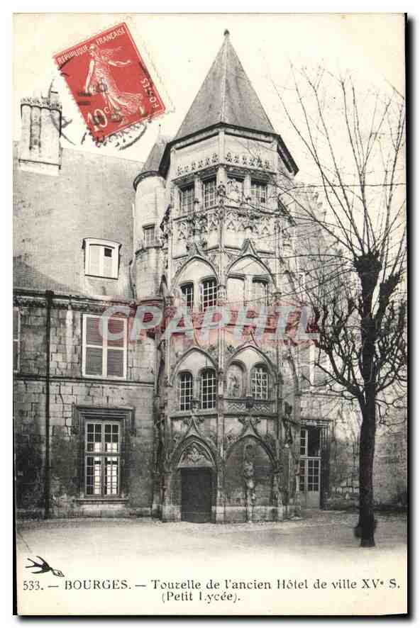 CPA Bourges Tourelle de l'ancien Hotel de Ville XVe S (Petit Lycee)