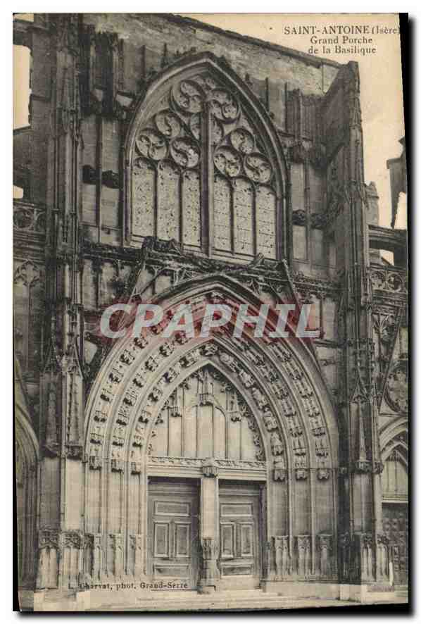 Saint-Antoine (Isère) — Grand Porche de la Basilique — L. Chervat, phot. Grand-Serre